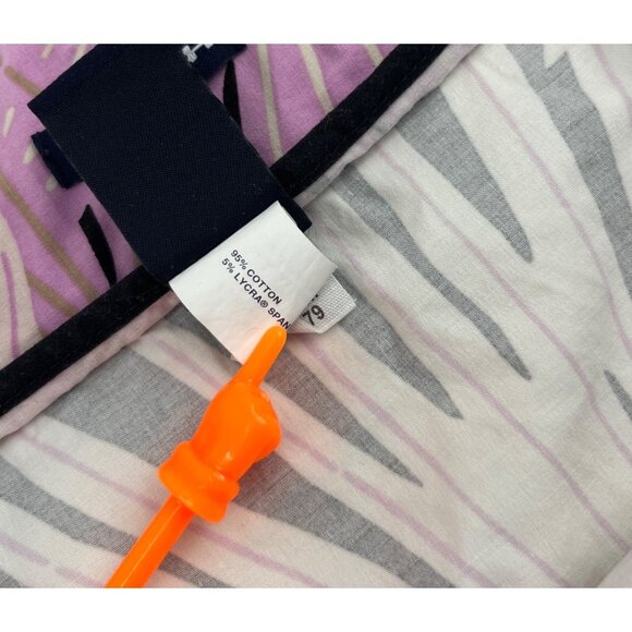 Gap Women's A-Line Skirt Size 14 Pink Black Tropical Palm Print Cotton Blend - Picture 4 of 5